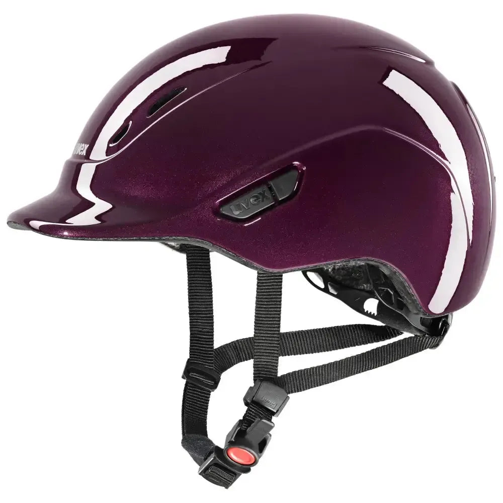 Uvex Kidoxx Shiny Burgundy Kids Riding Helmet Adjustable Riding Hats