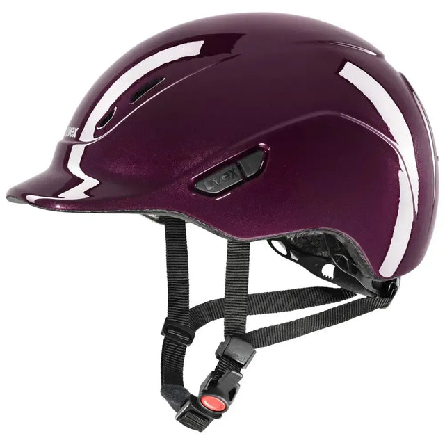Uvex Kidoxx Shiny Burgundy Kids Riding Helmet Adjustable Riding Hats