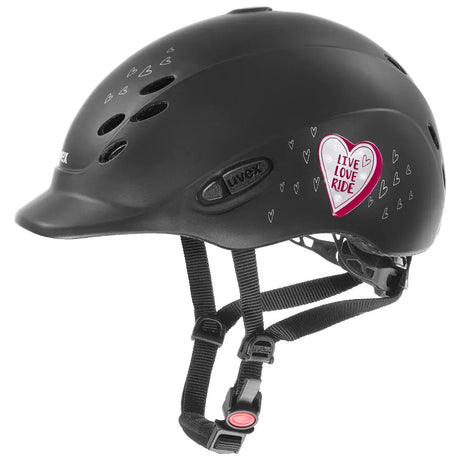 Uvex Onyxx Glamour Black Pink Black Pink 3Xs- Xs Adjustable Riding Hats