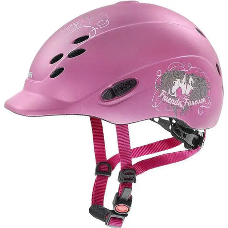 Uvex Onyxx Riding Hat Friends ll Pink Mat 49 - 54 Adjustable Riding Hats Barnstaple Equestrian Supplies