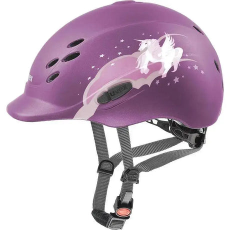 Uvex Onyxx Riding Hat Unicorn Berry Mat 49 - 54 Adjustable Riding Hats Barnstaple Equestrian Supplies