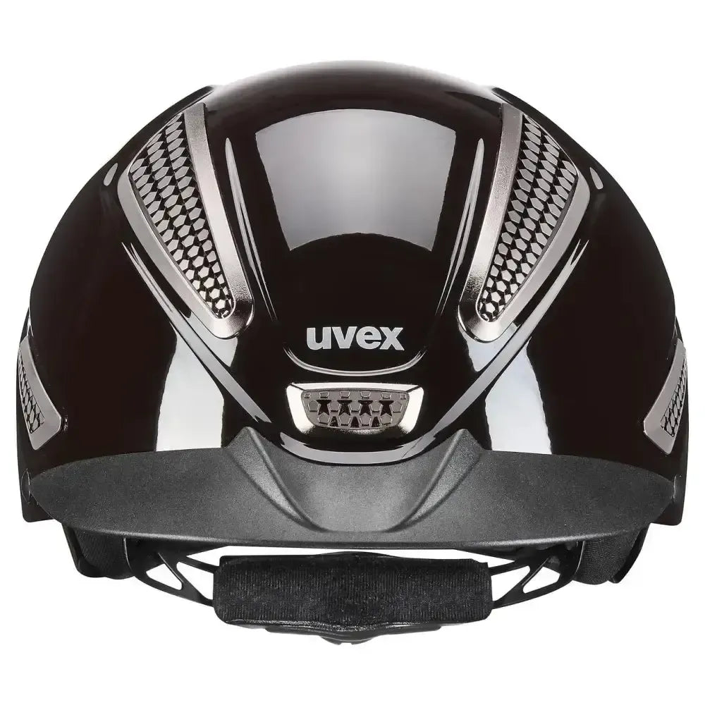 Uvex Perfexxion III Shiny Adjustable Riding Helmet Black Shiny 52-55 Adjustable Riding Hats