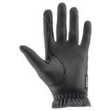 Black uvex sportstyle riding gloves with textured leather pebbled finish and elasticated wristband for excellent grip
