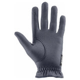 Dark gray uvex sportstyle riding gloves with textured pebbled grip and elasticated wristband for excellent grip