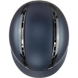 Matte black uvex suxxeed active riding hat with glossy chrome ventilation strips for active riding protection
