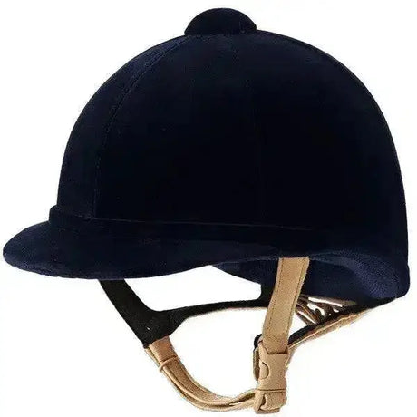 Velvet Riding Hat The Charles Owen Hampton Navy 52Cm Riding Hats Barnstaple Equestrian Supplies