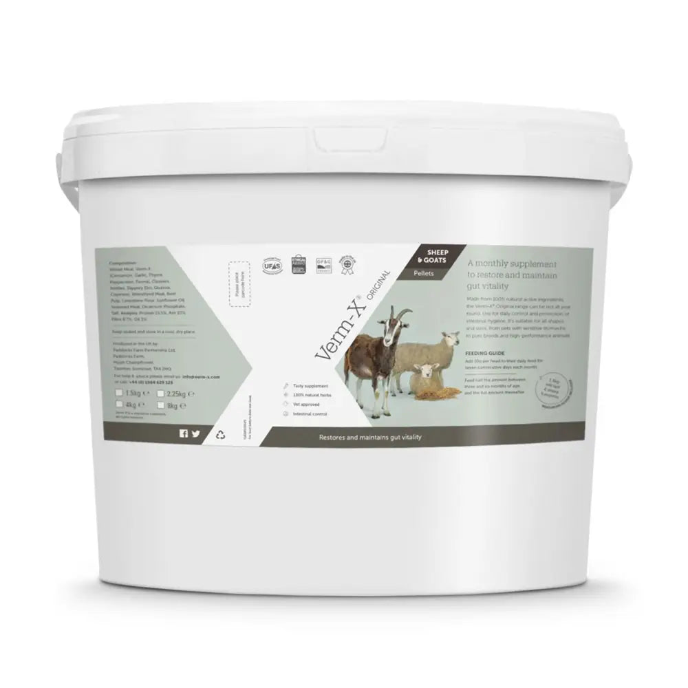 Verm-X Original Pellets For Sheep & Goats 4kg Goat Supplements Barnstaple Equestrian Supplies