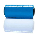 Blue vet cling film roll with black end caps for securing ice packs and multi-purpose wrapping uses