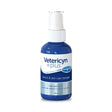 A blue plastic bottle with white spray nozzle labeled vetericyn plus hydro gel wound care for gel wound care use