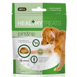Green and white pouch of vetiq healthy treats joint featuring real chicken and a golden retriever on the front