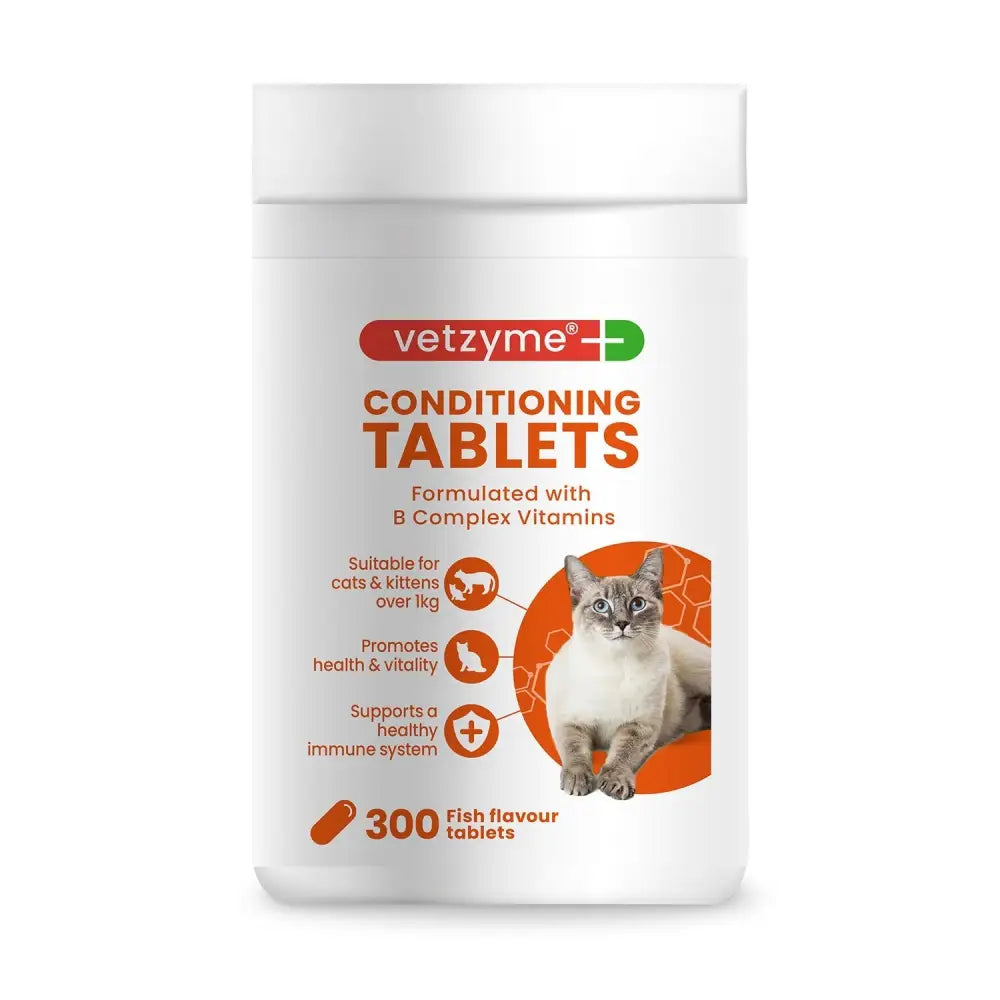 Vetzyme Conditioning Tablets For Cats 300 TABLETS Barnstaple Equestrian Supplies