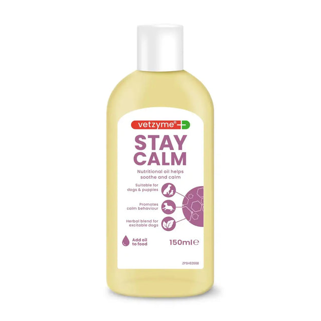 Vetzyme Stay Calm Oil For Dogs 150 ml Barnstaple Equestrian Supplies