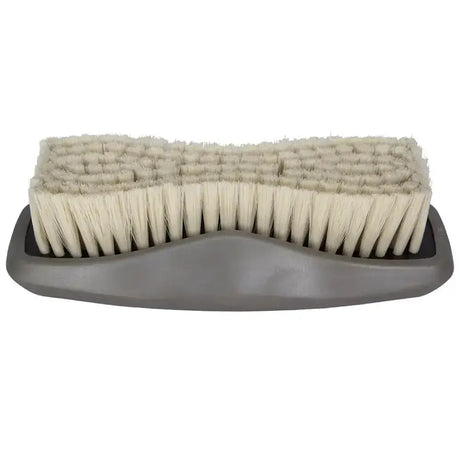 Gray plastic handled wahl face brush with super soft off-white bristles ideal for horse grooming combs