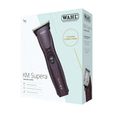 Dark purple wahl km supera equine clipper with sleek ergonomic design and visible blade guard for easy grooming