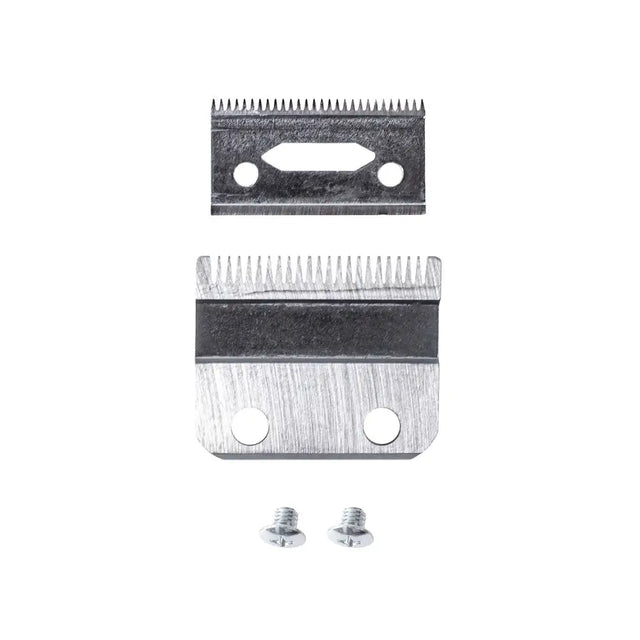 Silver metal wahl multi cut clippers blade set with fine teeth and screws for precise hair cutting use