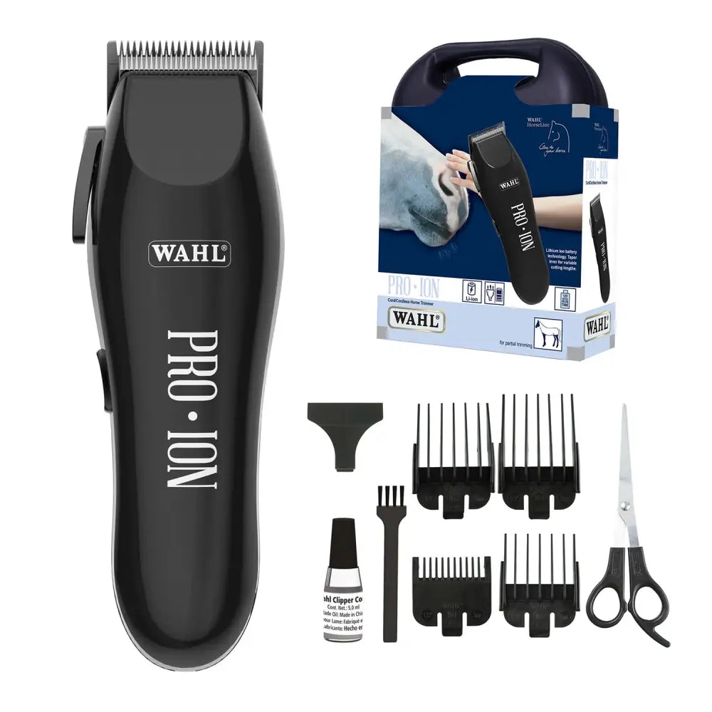 Wahl Pro Ion Equine Cord/Cordless Trimmer Kit Horse Clipping & Trimming Barnstaple Equestrian Supplies