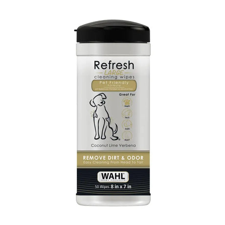 Wahl Refresh Cleaning Wipes Dog Coconut Pet Wipes Barnstaple Equestrian Supplies