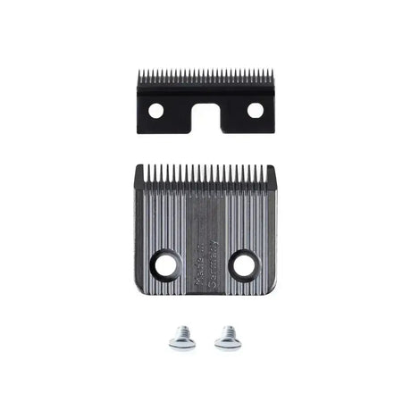 Black and silver metallic wahl rex clipper comb attachments with made in germany engraving for rex pet trimmers