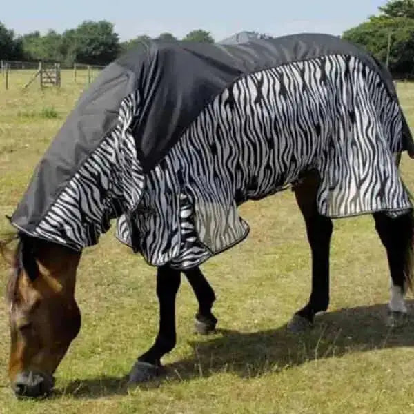 Waterproof Fly Rugs From Rhinegold Zambia Zebra Fly Rug 4'6" Waterproof Fly Rugs Barnstaple Equestrian Supplies