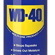 Blue wd40 100ml aerosol can with red cap and yellow label shows uses to lubricate light and protect metal parts