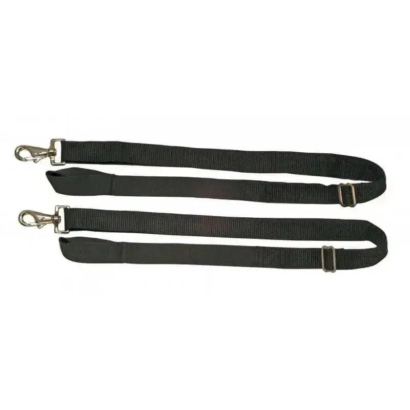 Black nylon weatherbeeta replacement elastic leg strap with silver metal hardware and adjustable buckle