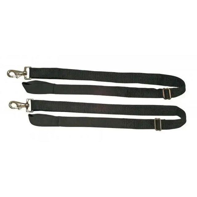 Black nylon weatherbeeta replacement elastic leg strap with silver metal hardware and adjustable buckle