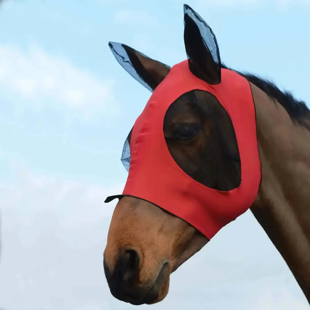 Weatherbeeta Stretch Bug Eye Saver With Ears Fly Masks Black / Black Miniature Fly Masks Barnstaple Equestrian Supplies