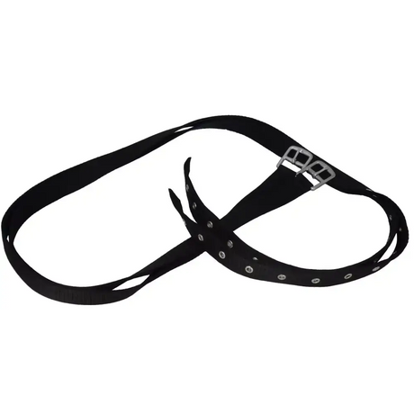 Webbing Stirrup Leathers Black Small 