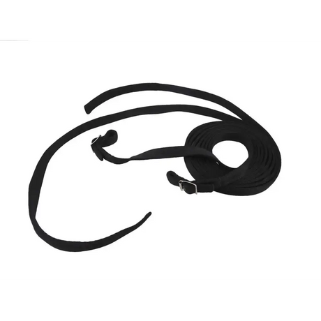 Western Reins 7ft Black 
