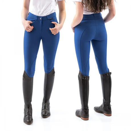 Blue whitaker b126k sawley kids breeches nautical with smooth form fitting material and subtle stitching details