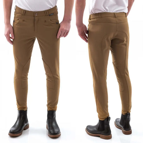 Tan whitaker b126m sawley mens breeches peanut with reinforced stitching and tailored fit for equestrian use