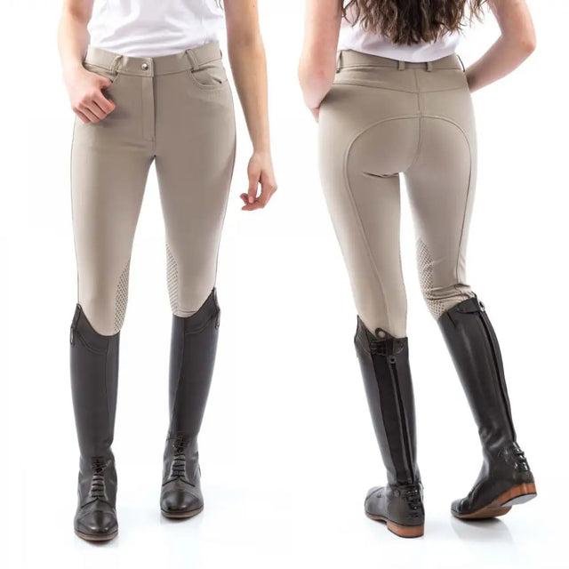 Whitaker B155L Clayton Ladies Breeches With Grip Knee Beige Size 24 Beige Breeches