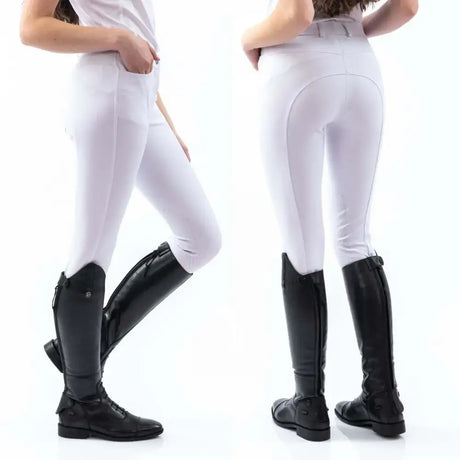 Whitaker B155L Clayton Ladies Breeches With Grip Knee White Size 24 White Breeches