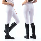 White riding pants whitaker b155l clayton ladies breeches with grip knee white feature smooth fit and subtle seams