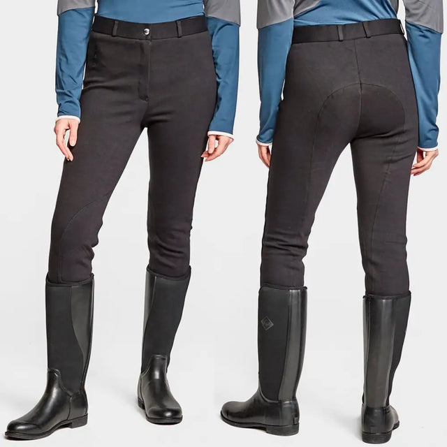 Black riding pants whitaker b192 pateley with smooth fit and subtle stitching in ladies jodhpurs black style