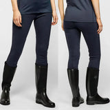 Navy blue stretch whitaker b192 pateley ladies jodhpurs with smooth fit and subtle seam detailing
