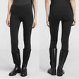 Black whitaker b193 brightside kids jodhpurs black with stretchy fabric and reinforced knee panels for riding comfort
