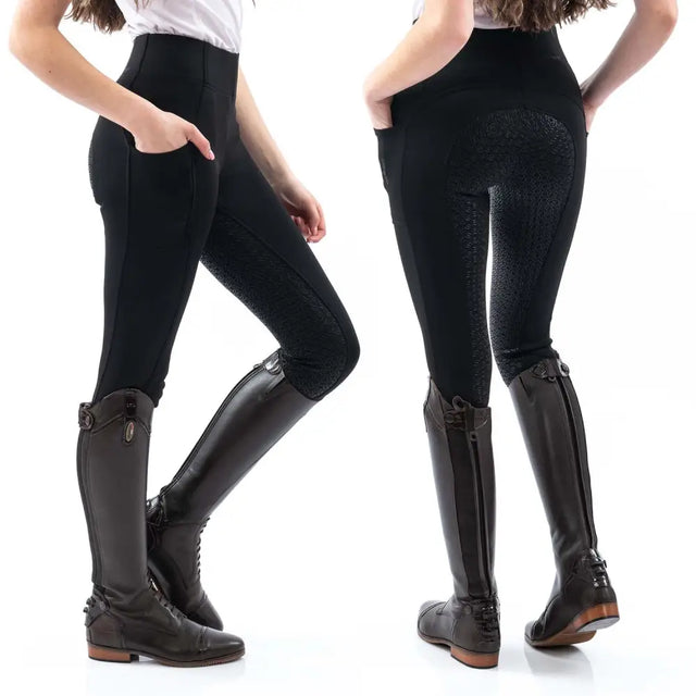 Whitaker B229L Westwick Ladies Tights Black Large Black Riding Tights