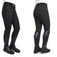 Black whitaker b238l hemsworth ladies breeches made of smooth, form-fitting material with subtle stitching details