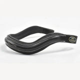 Whitaker Bb101 Raised Squared Curved Browband Black Cob Black Browbands