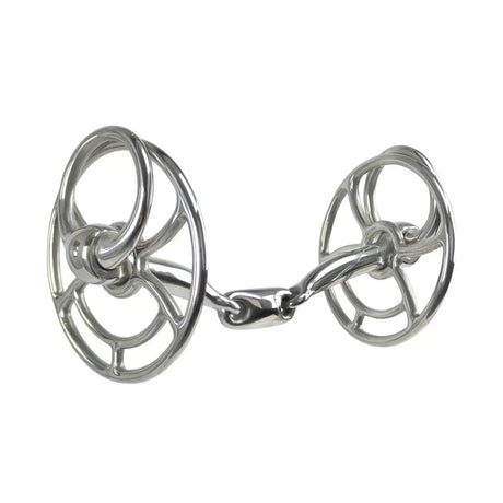 Silver-colored whitaker bi021 bullet universal bit made of polished stainless steel with intricate design and circular rings