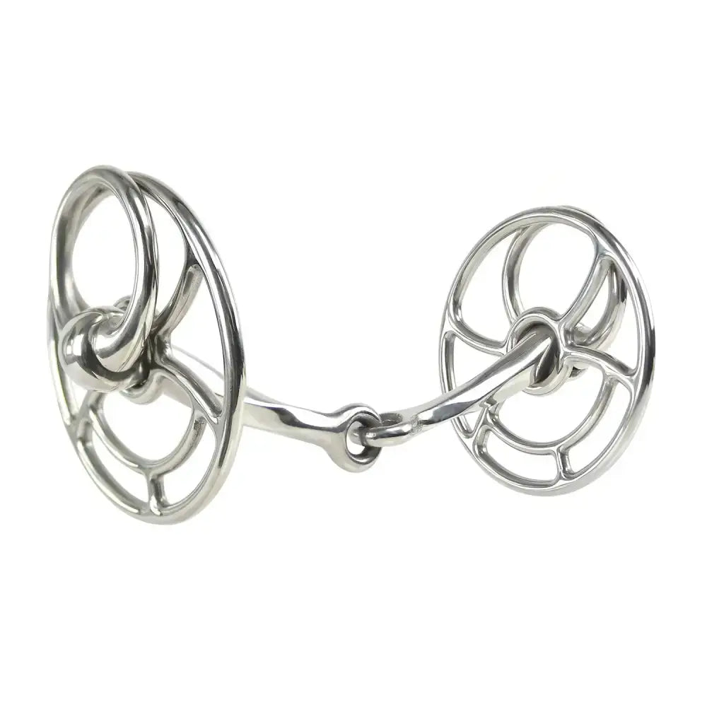Silver whitaker bi023 twisted bars mouth universal bit with intricate design and polished metallic finish