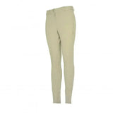 Beige whitaker birstall lady equestrian riding breeches with a sleek knitted design and subtle stitching details