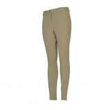 Beige whitaker birstall lady breech with sleek form-fitting design and subtle logo on thigh for ladies knitted breeches
