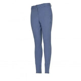Blue whitaker birstall lady knitted breeches with sleek fit and subtle thigh perforations for riding comfort