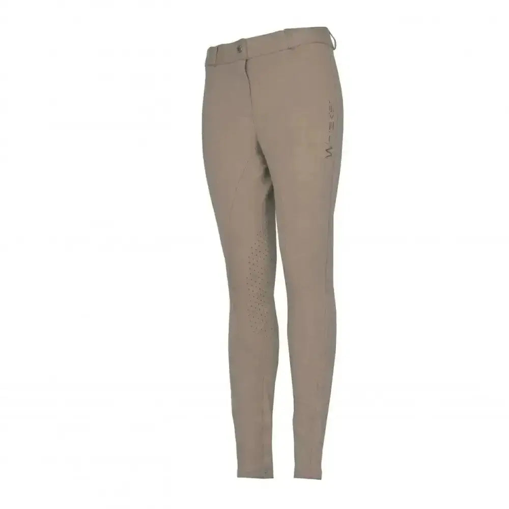 Beige whitaker birstall lady breech with sleek knitted design and breathable perforations, perfect ladies knitted breeches