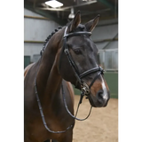 Whitaker Br051A Eastwood Raised Flash Bridle C/W Reins Black Cob Black Flash Bridles
