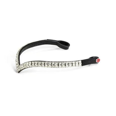 Whitaker Br072Bb Lynton V-Shaped Diamante Browband Black Cob Black Browbands