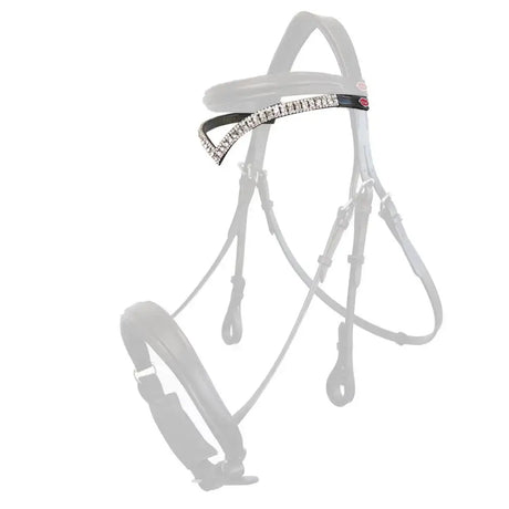 Whitaker Br072Bb Lynton V-Shaped Diamante Browband Havana Cob Light Havana Browbands