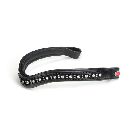 Whitaker Br073Bb Lynton Curved Diamante Browband Black Cob Black Browbands